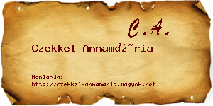 Czekkel Annamária névjegykártya